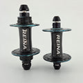 Reina High-Flange Carbon Track Hubs - Turquoise Anodized
