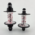 Reina High-Flange Carbon Hubs - Blue, Red Splash